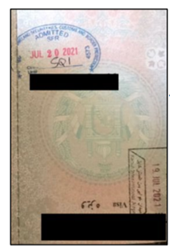 Stamp in Foreign Passport